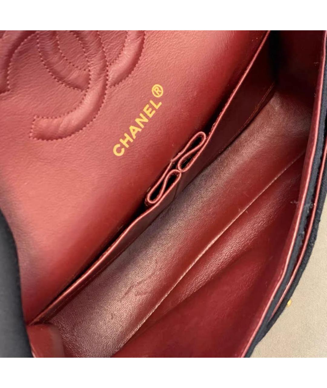 CHANEL Черная тканевая сумка через плечо, фото 8