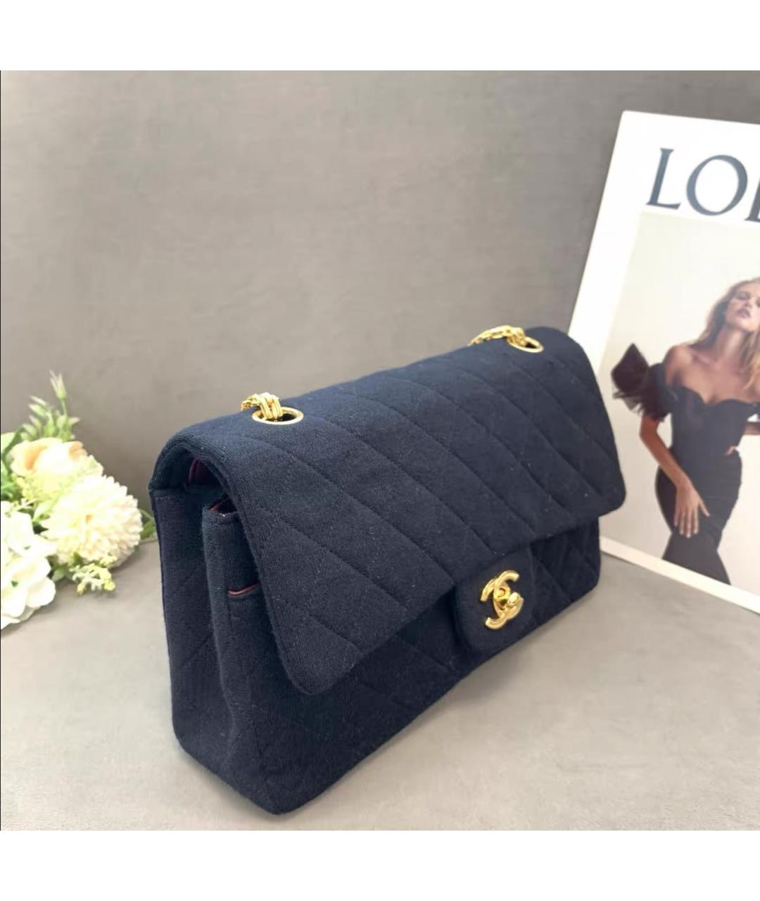 CHANEL Черная тканевая сумка через плечо, фото 3