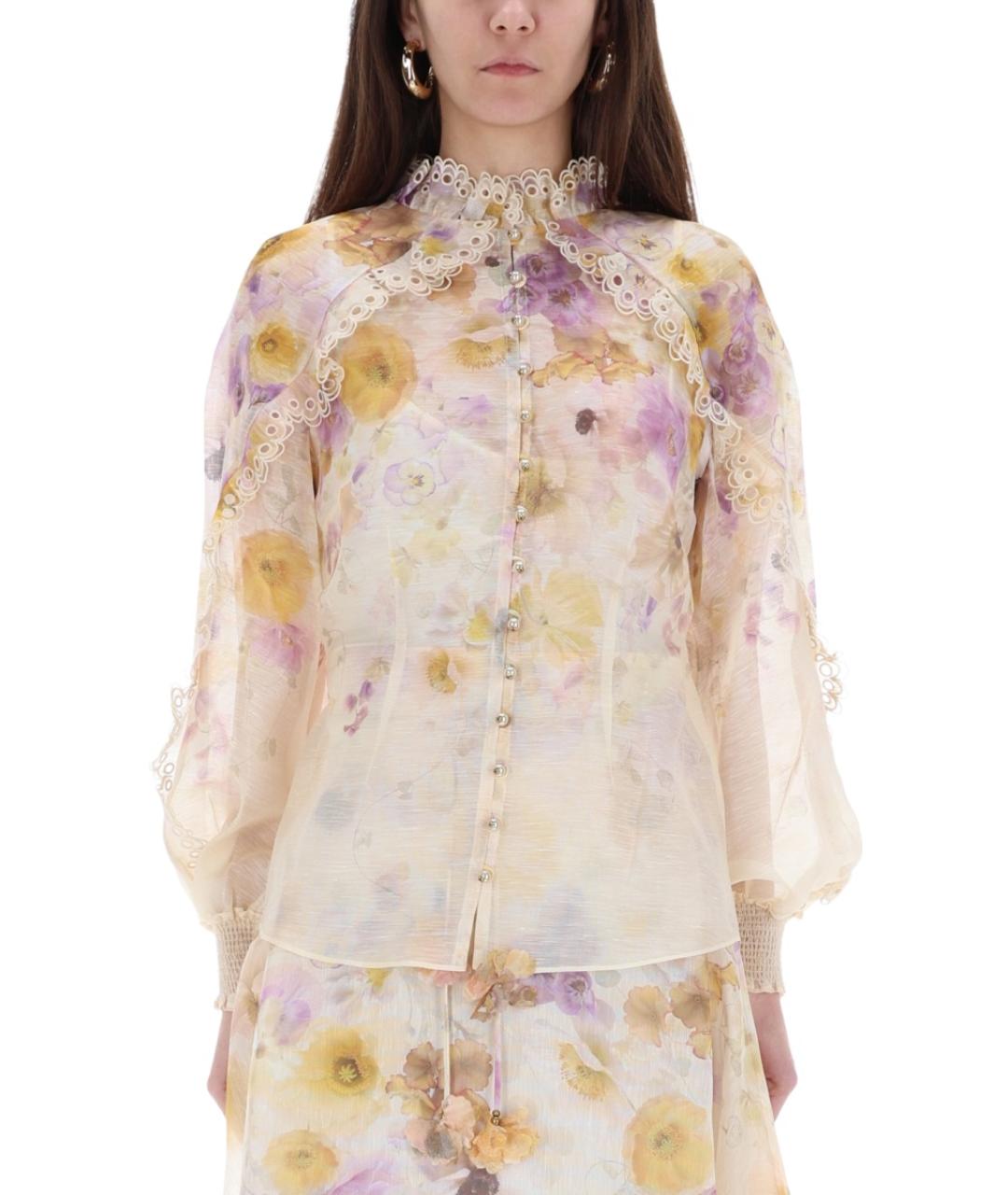 ZIMMERMANN Мульти льняная блузы, фото 2