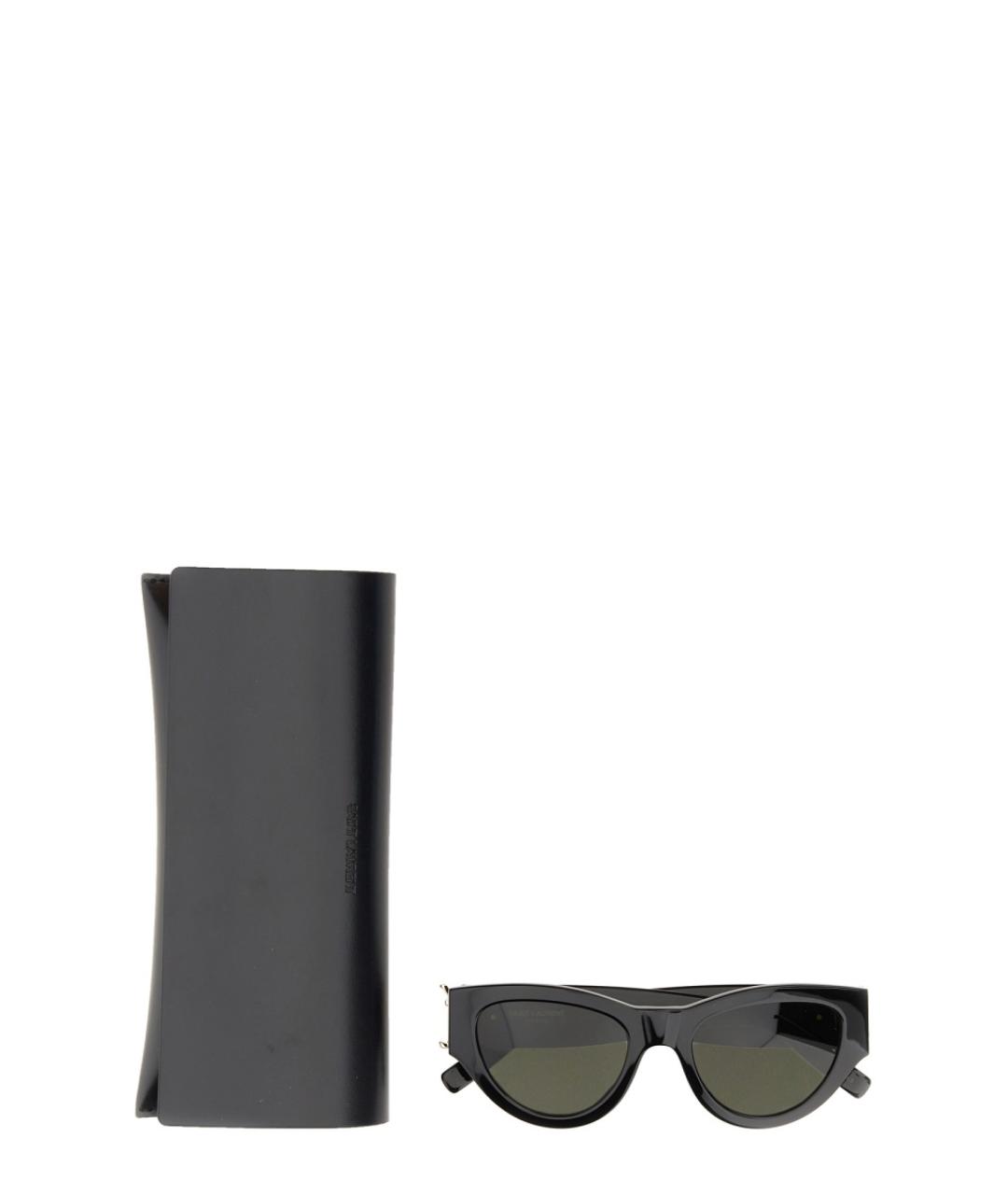 SAINT LAURENT Черные пластиковые солнцезащитные очки, фото 3