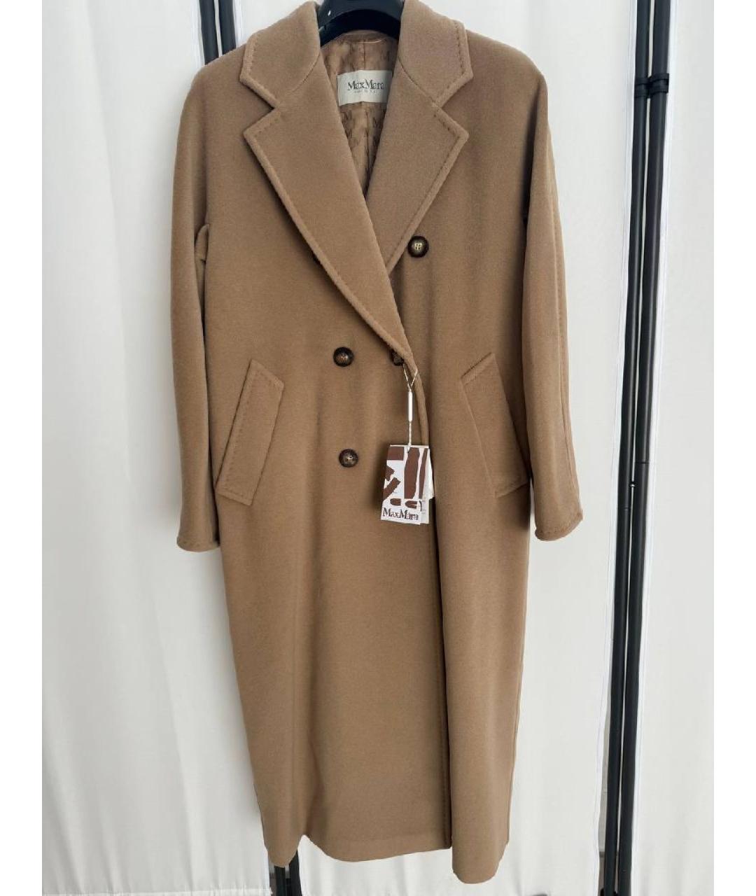 MAX MARA STUDIO Бежевое шерстяное пальто, фото 5