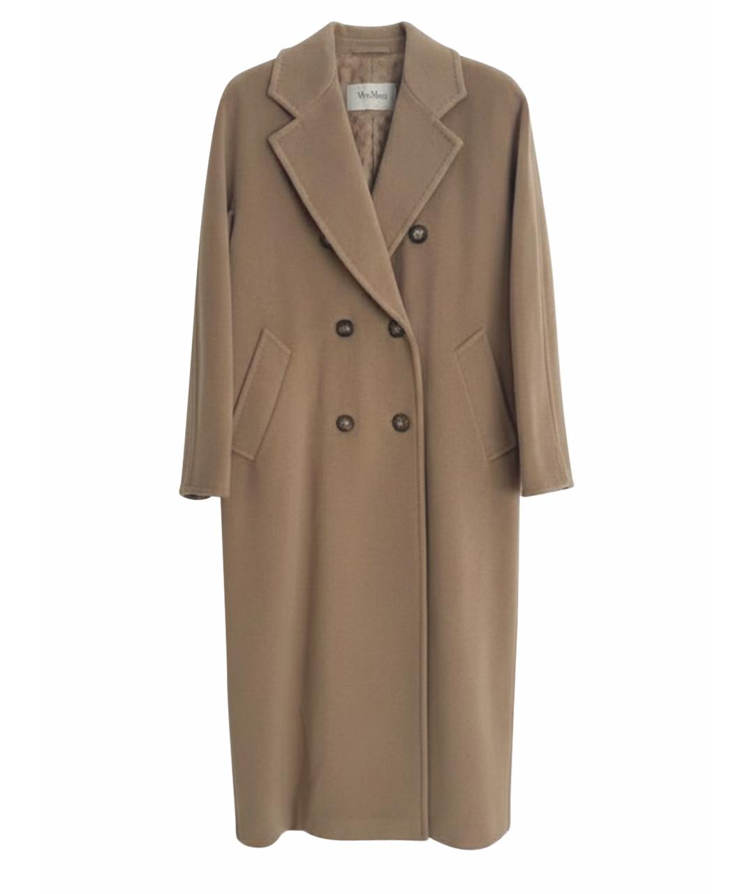 MAX MARA STUDIO Бежевое шерстяное пальто, фото 1
