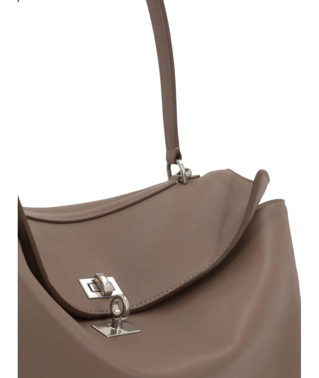 BALENCIAGA Бежевая кожаная сумка тоут, фото 4