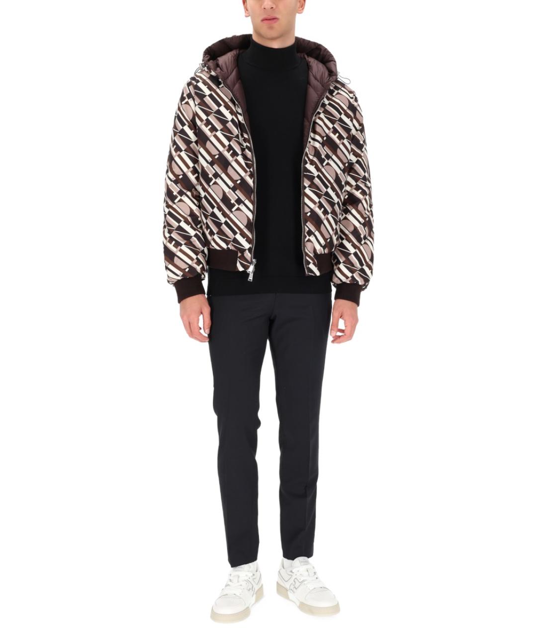 FENDI Коричневая полиамидовая куртка, фото 3