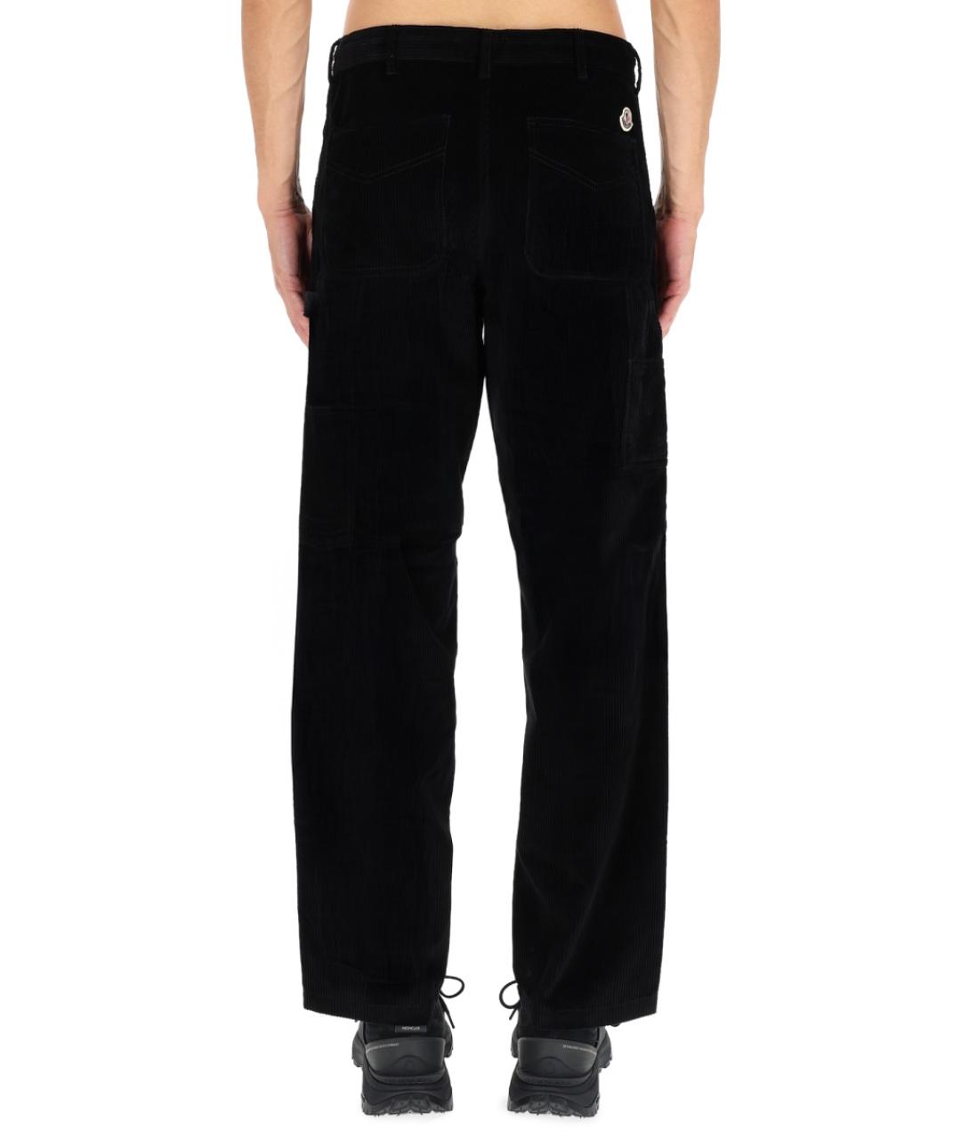MONCLER Черные хлопковые повседневные брюки, фото 4