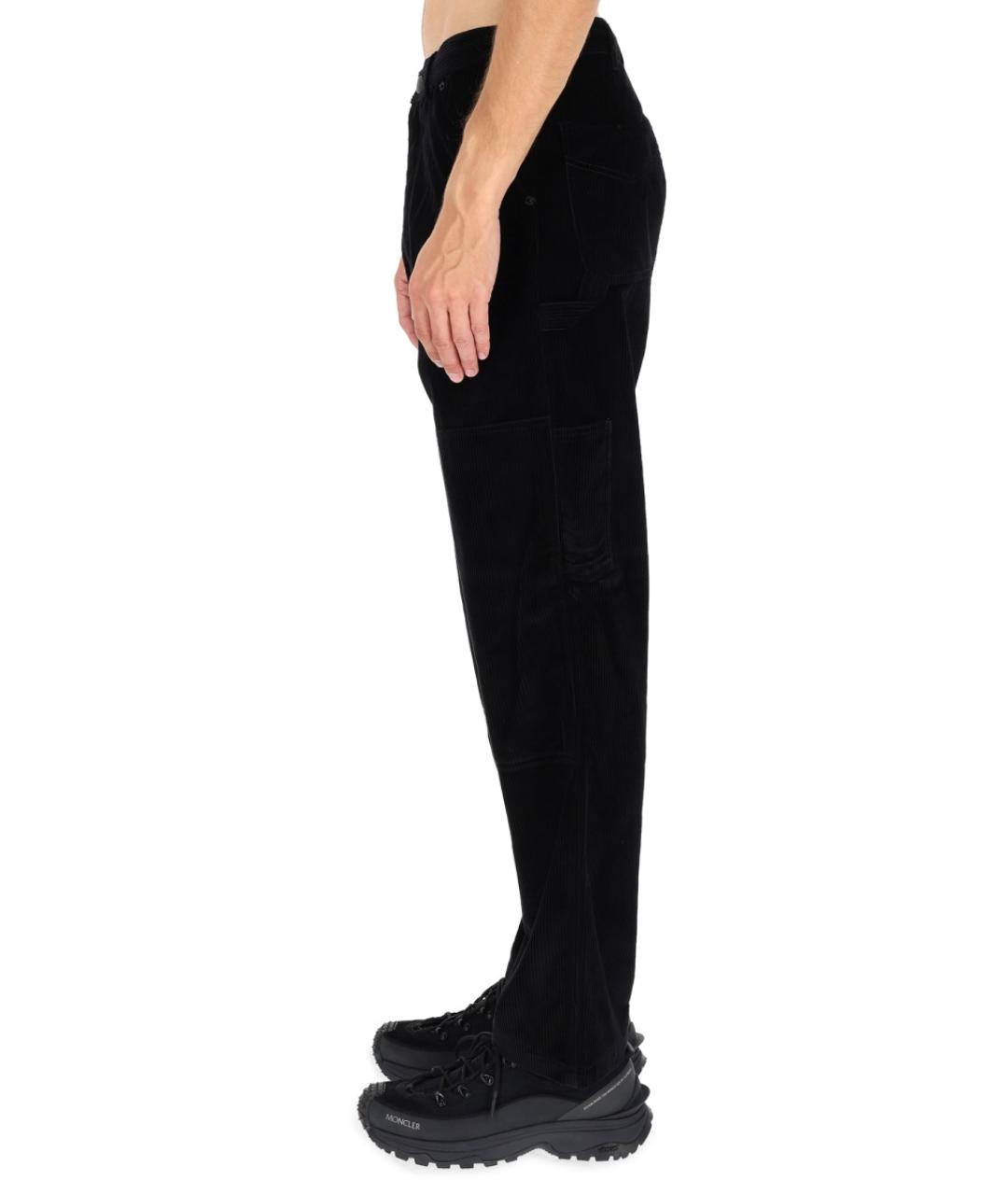 MONCLER Черные хлопковые повседневные брюки, фото 3