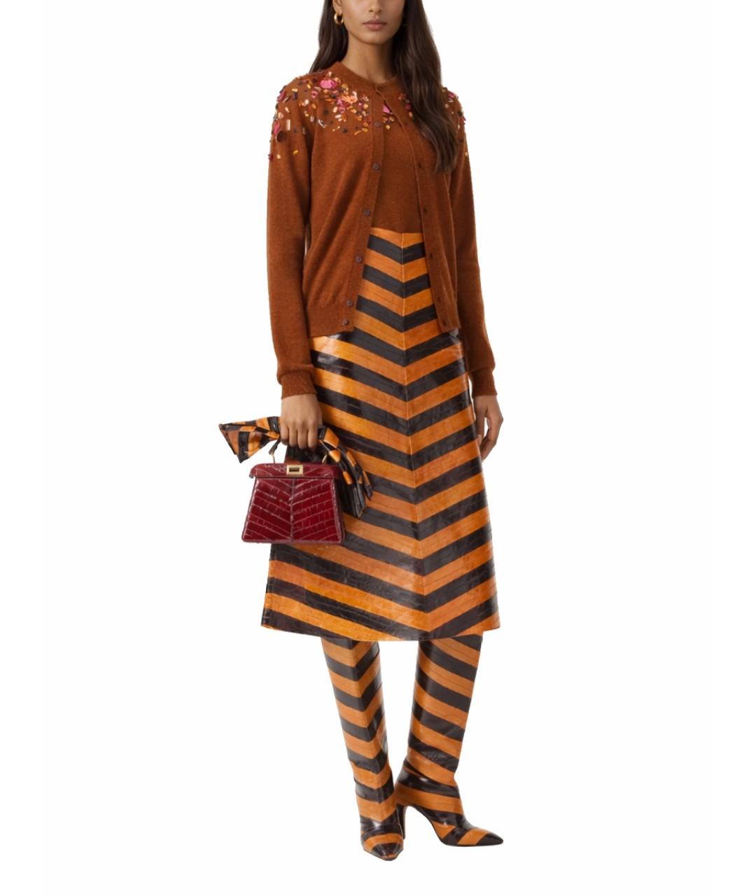 FENDI Коричневый шерстяной кардиган, фото 2