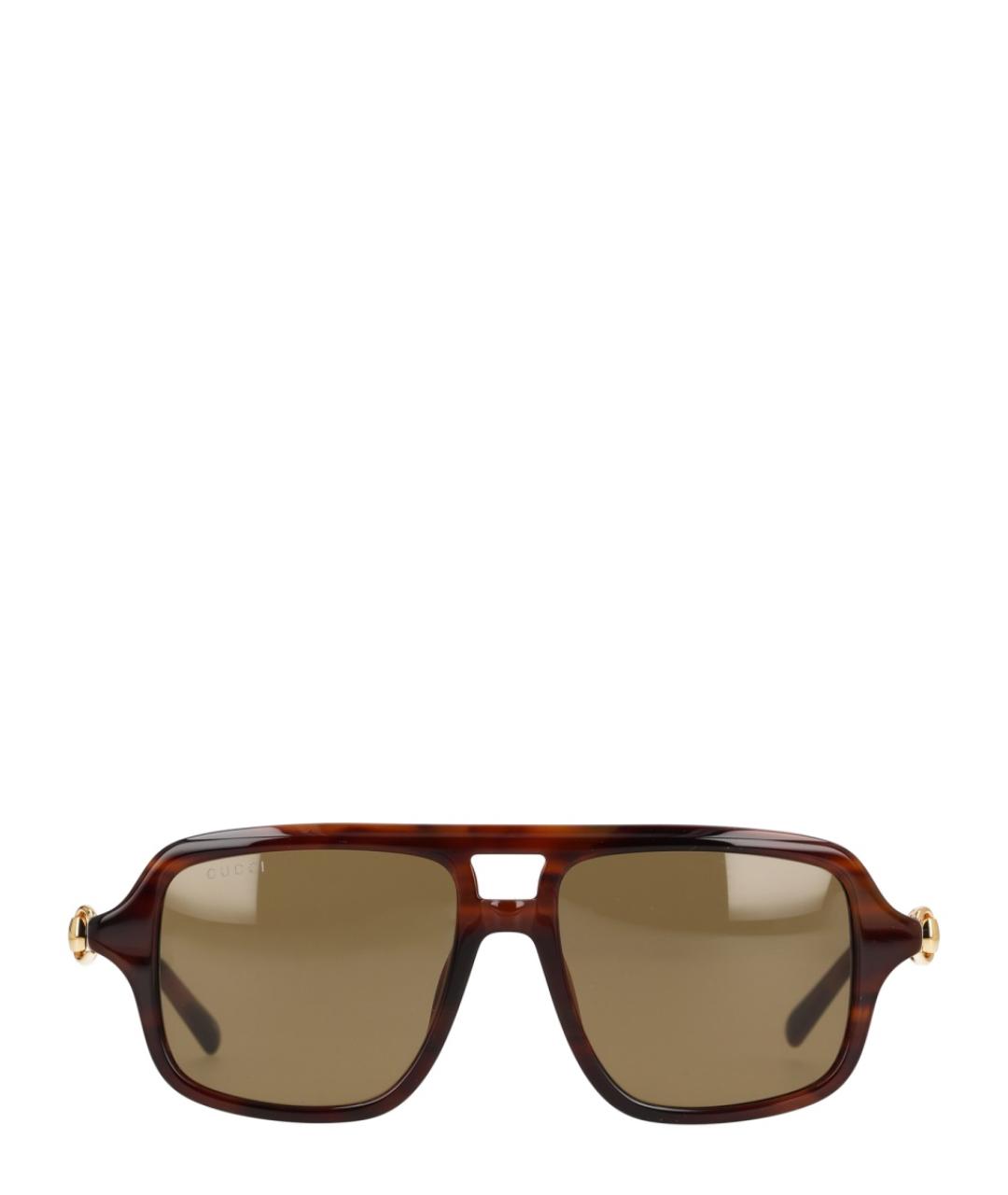 GUCCI Коричневые солнцезащитные очки, фото 1