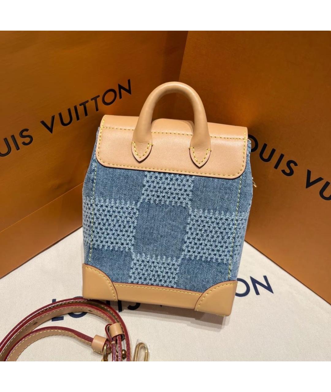 LOUIS VUITTON Синяя сумка с короткими ручками, фото 3