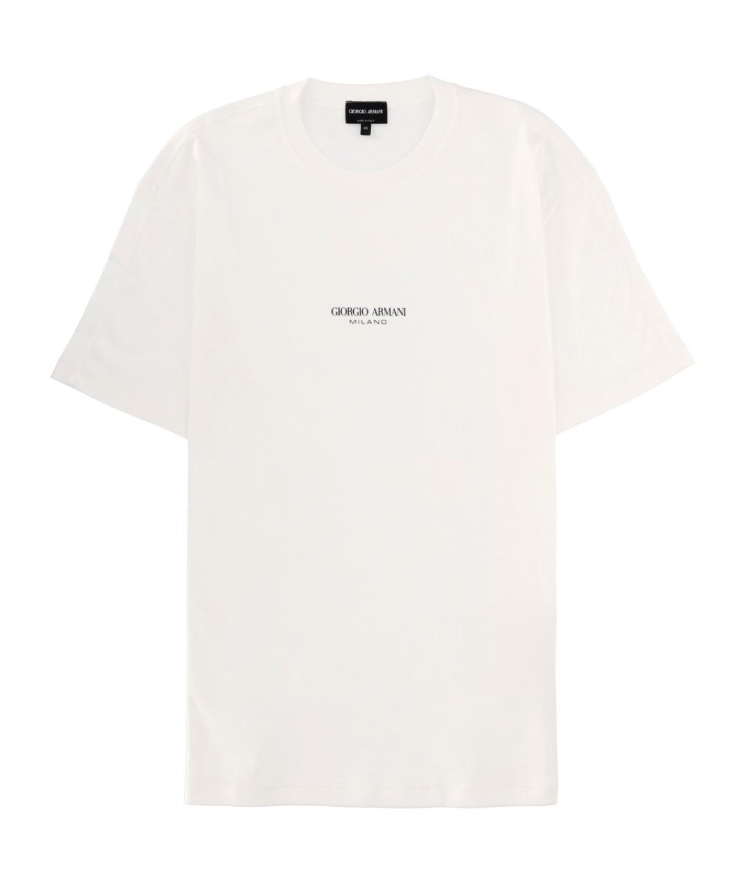 GIORGIO ARMANI Белая хлопковая футболка, фото 1