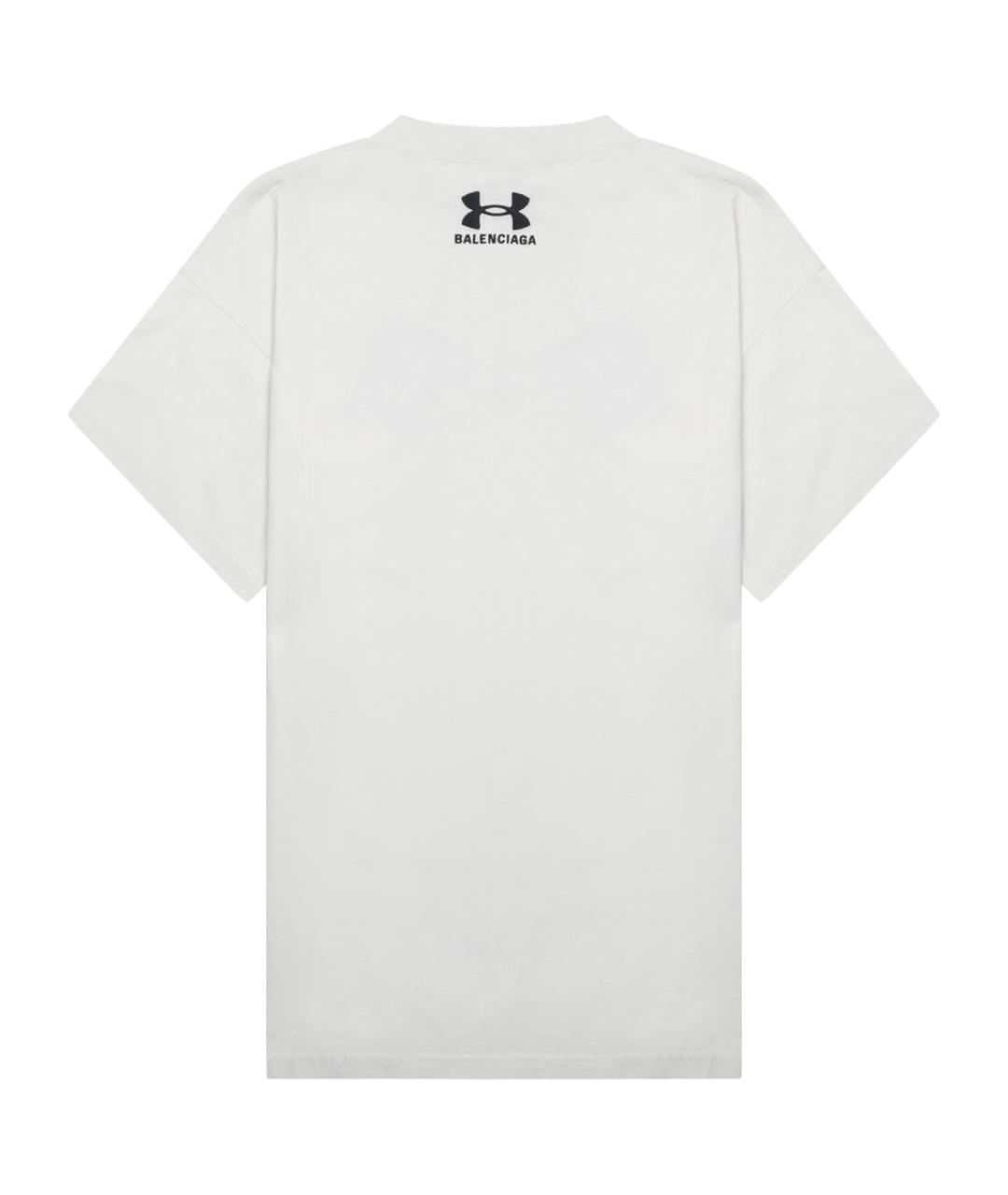 BALENCIAGA Белая хлопковая футболка, фото 2