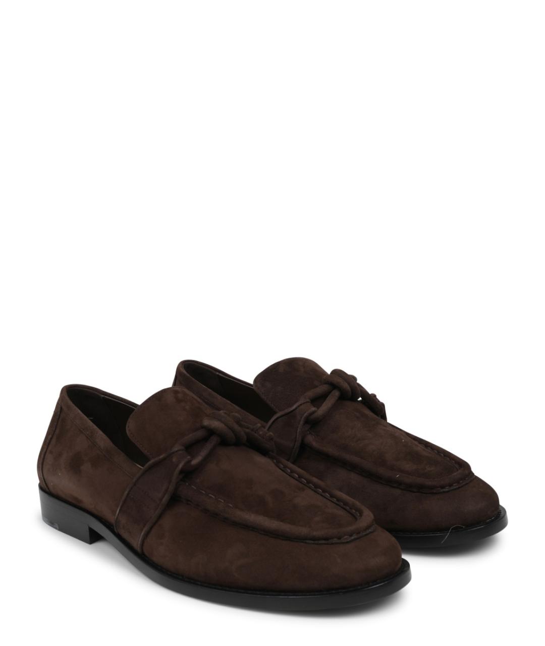 BOTTEGA VENETA Коричневые кожаные лоферы, фото 2