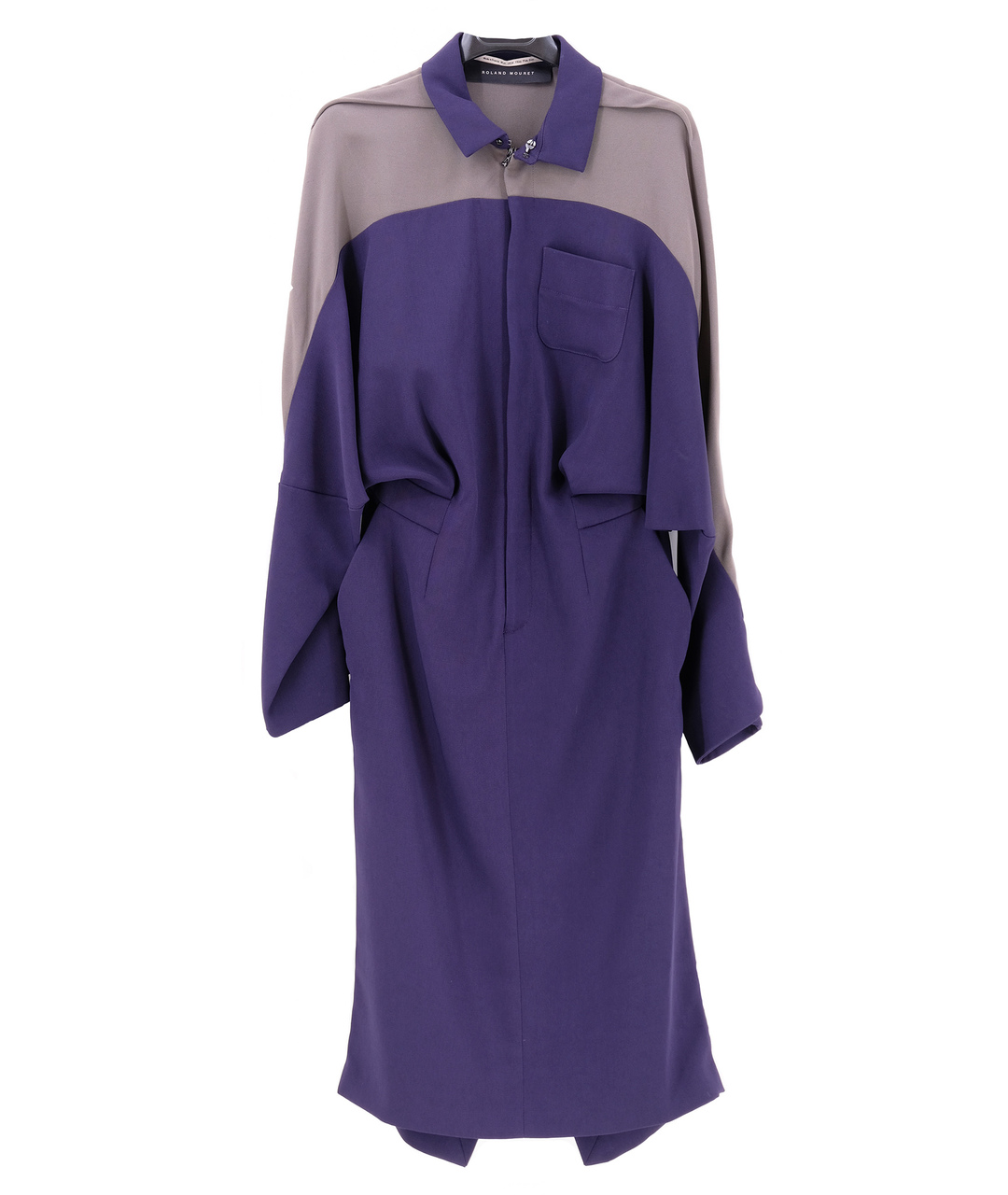 ROLAND MOURET Фиолетовое вискозное повседневное платье, фото 1