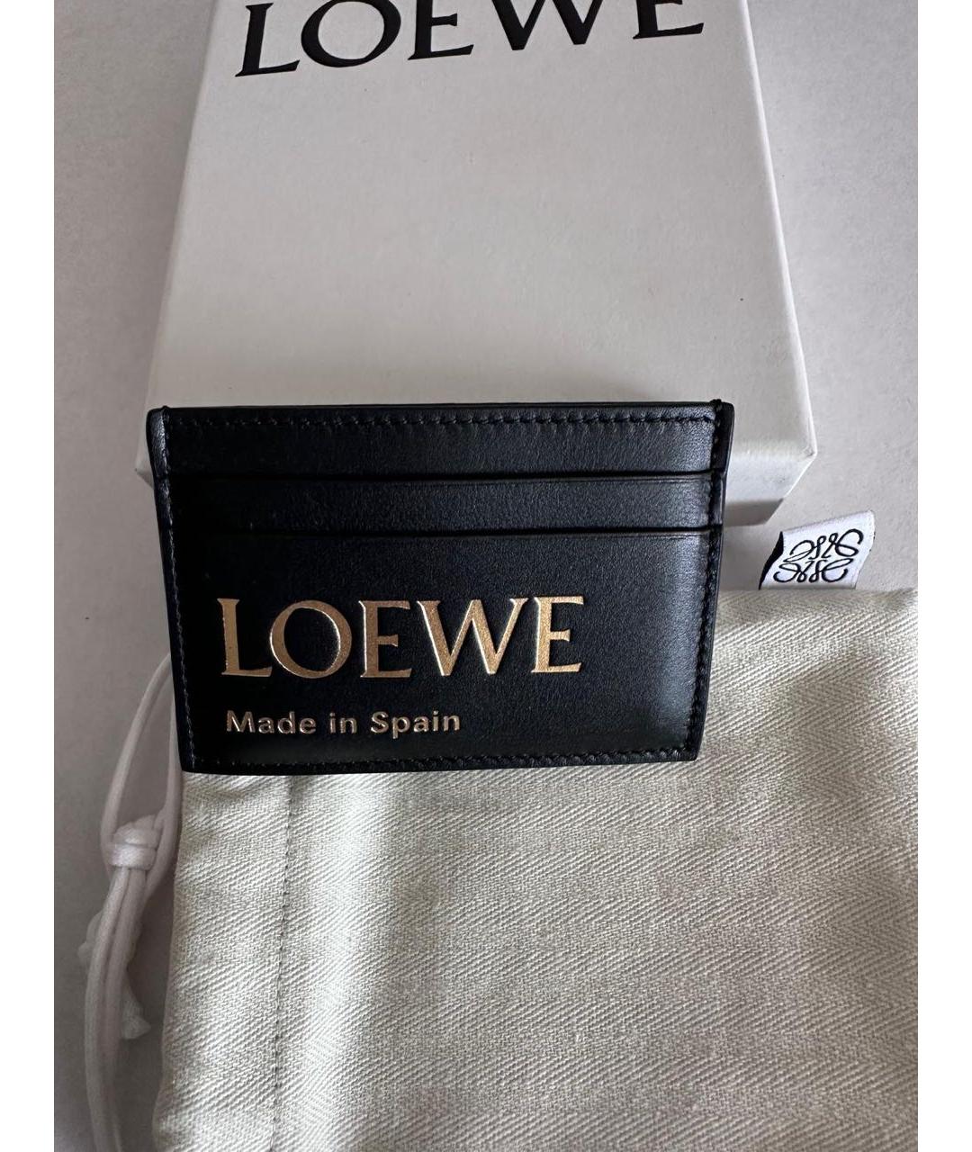 LOEWE Черный кожаный кардхолдер, фото 5