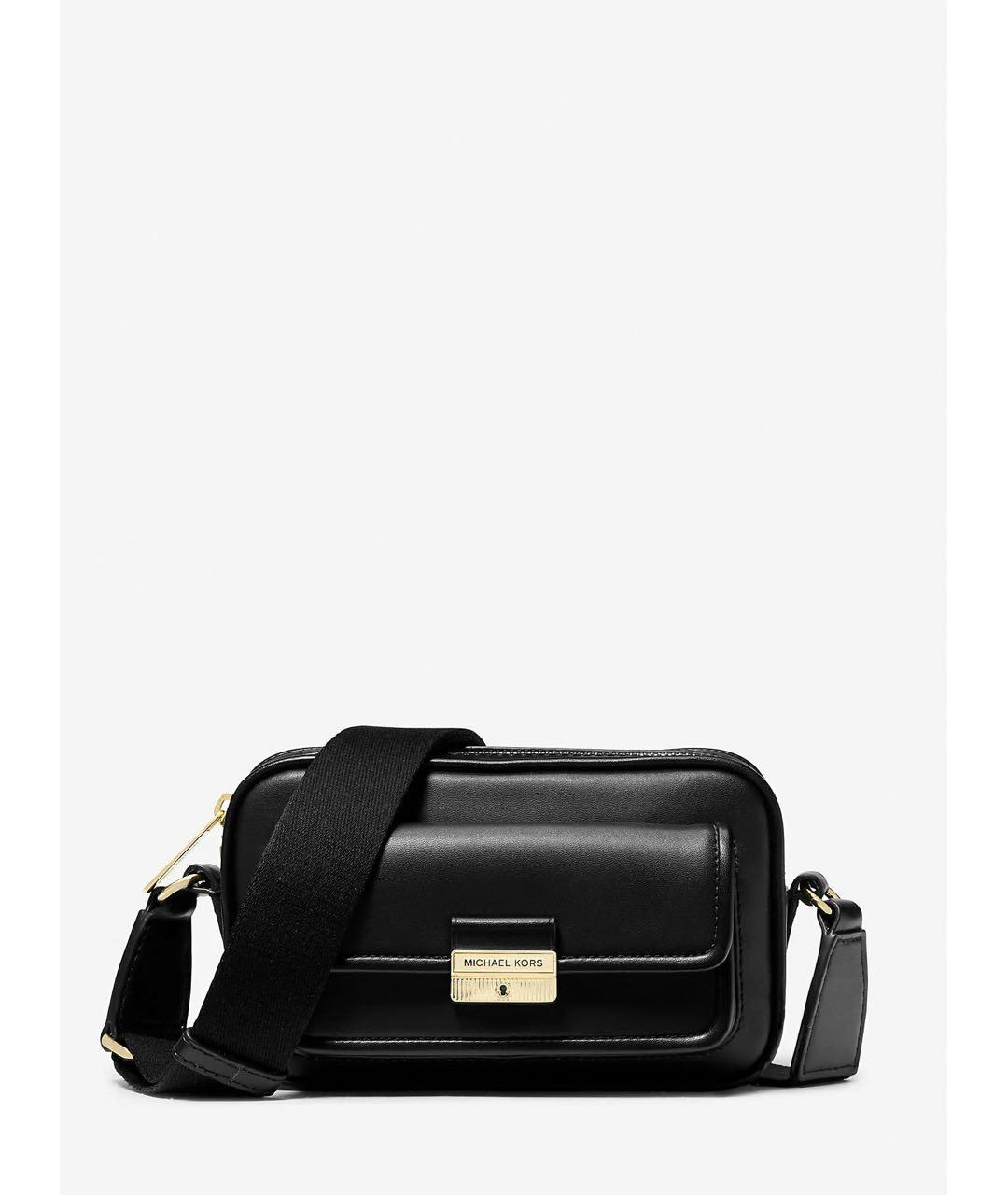 MICHAEL KORS Черная кожаная сумка на плечо, фото 5