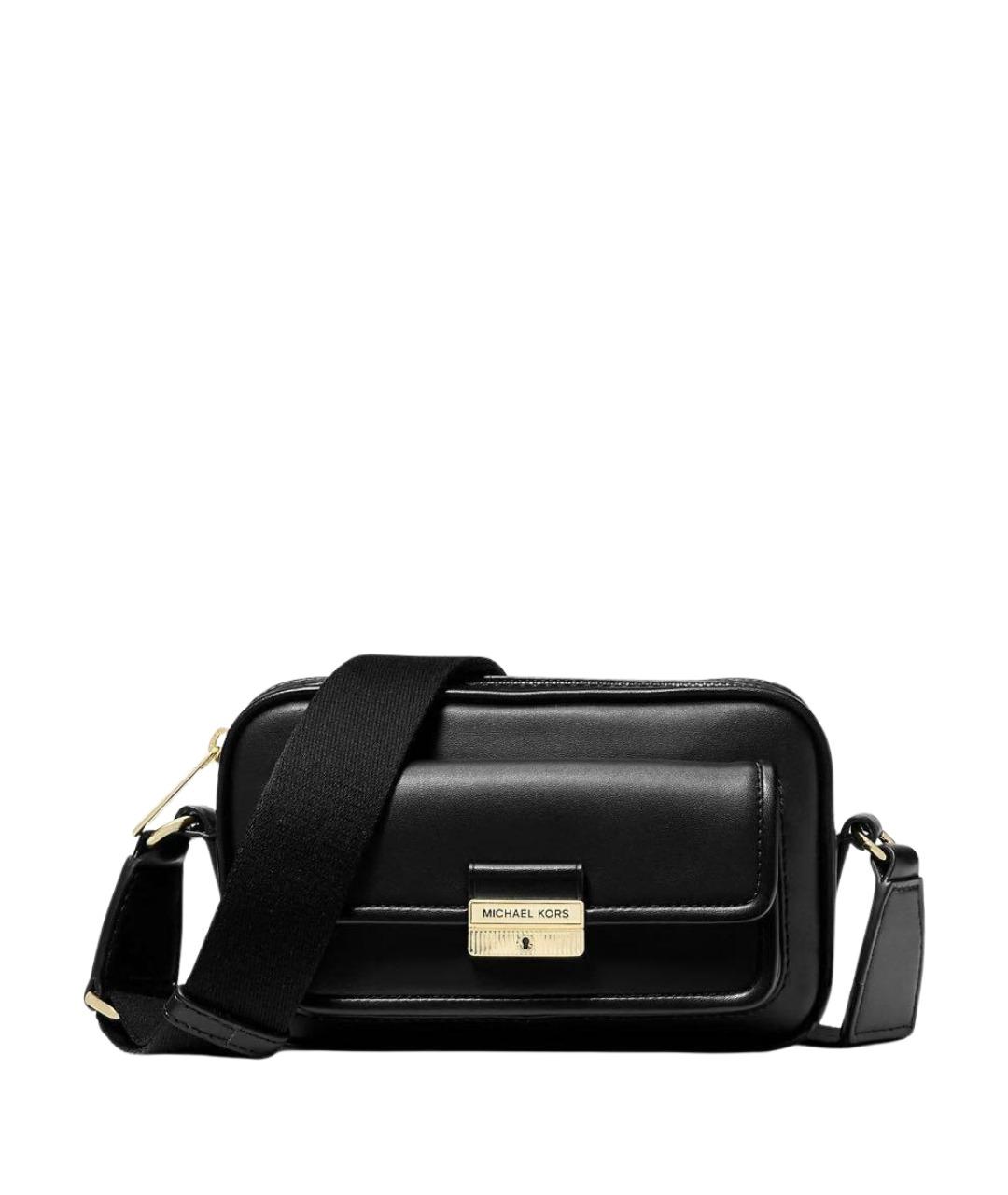 MICHAEL KORS Черная кожаная сумка на плечо, фото 1