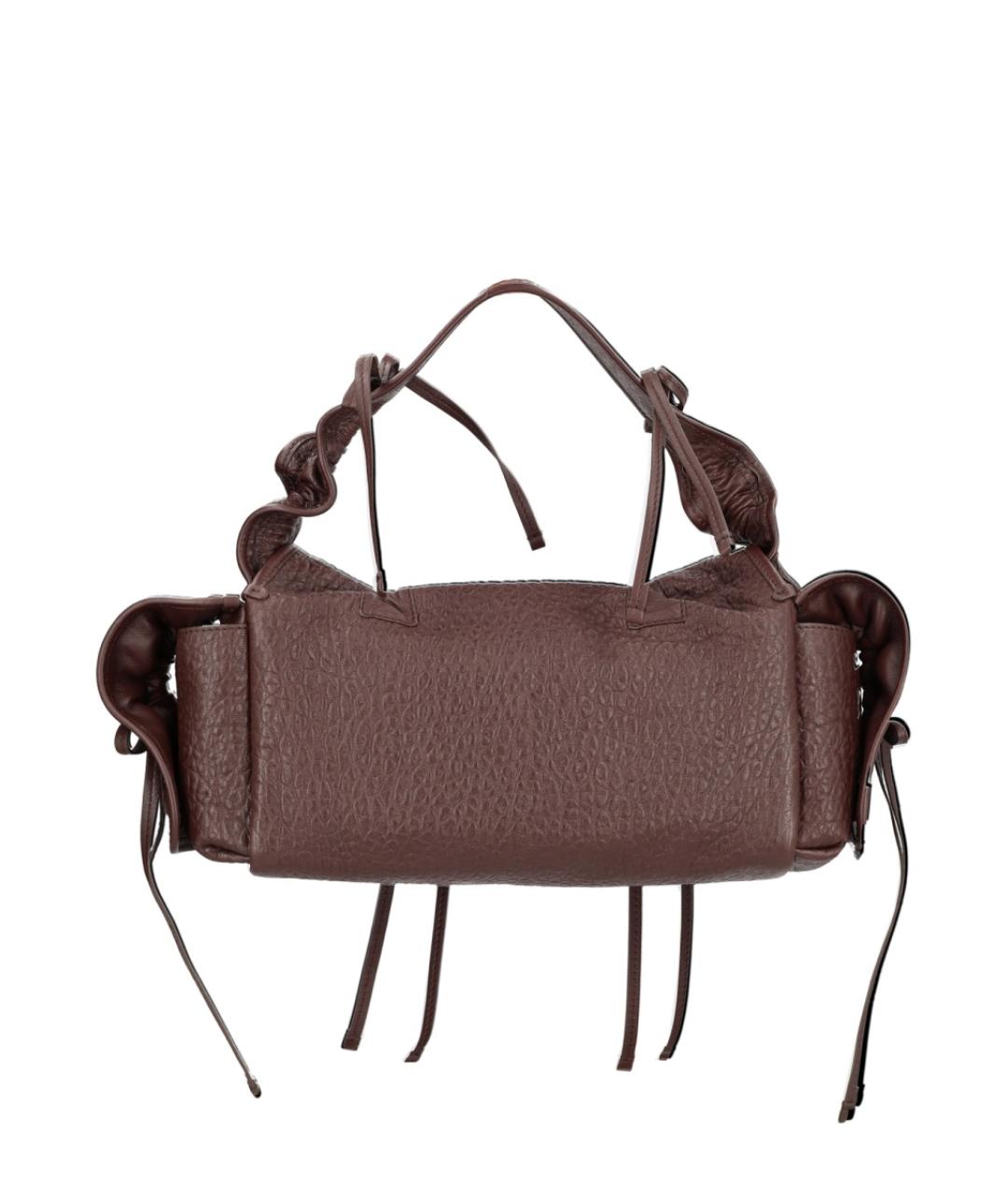 ACNE STUDIOS Коричневая кожаная сумка на плечо, фото 2