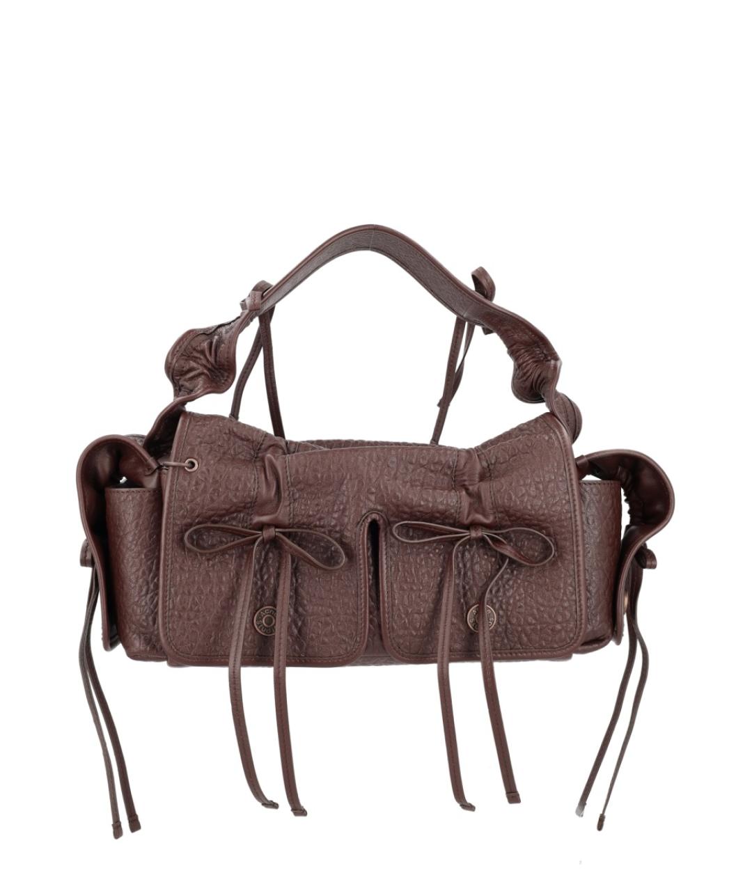 ACNE STUDIOS Коричневая кожаная сумка на плечо, фото 1