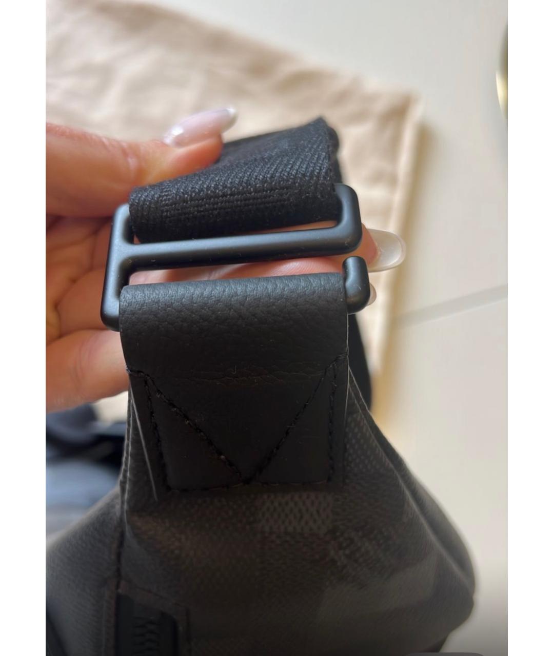 LOUIS VUITTON Черная поясная сумка, фото 6