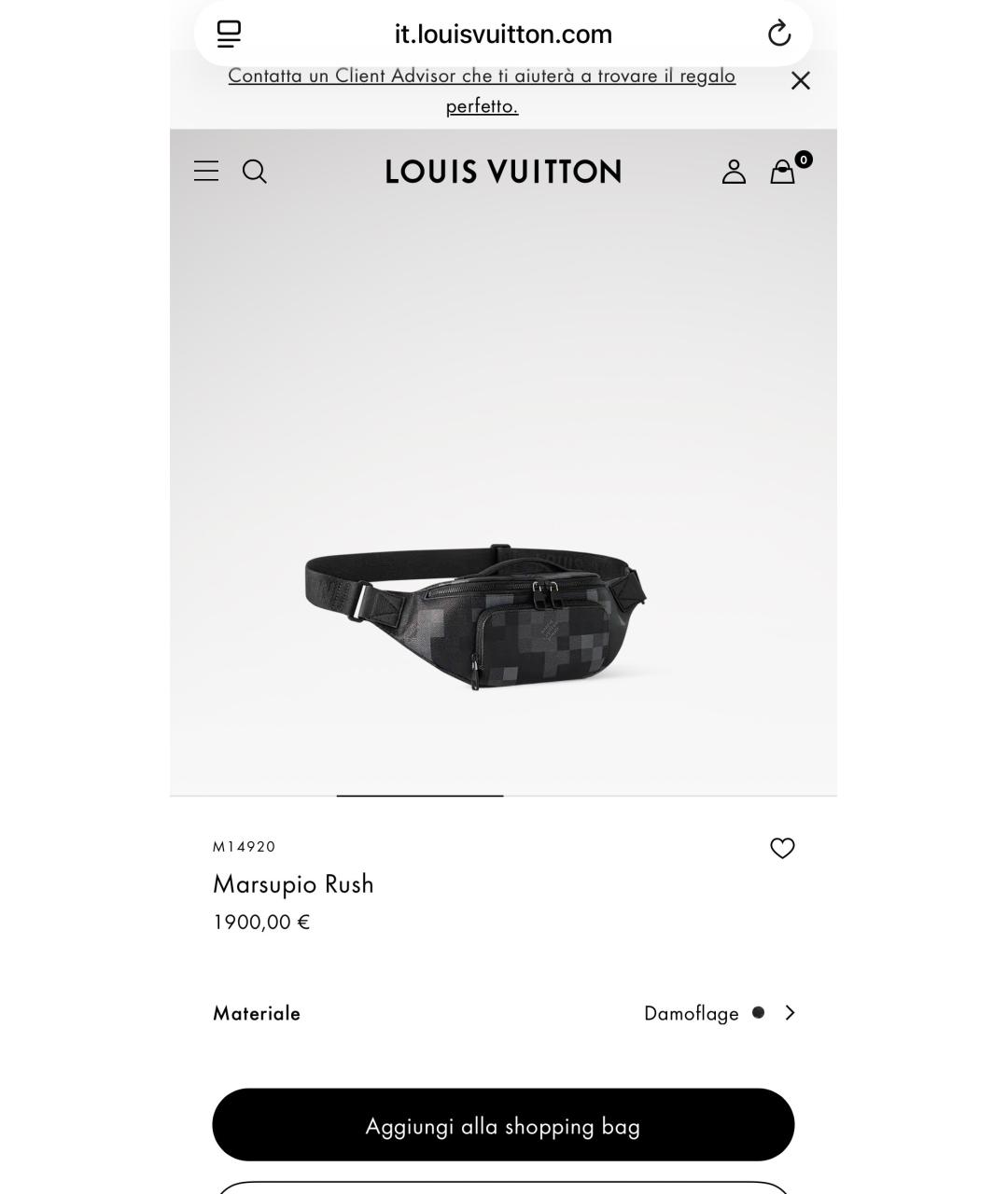 LOUIS VUITTON Черная поясная сумка, фото 7