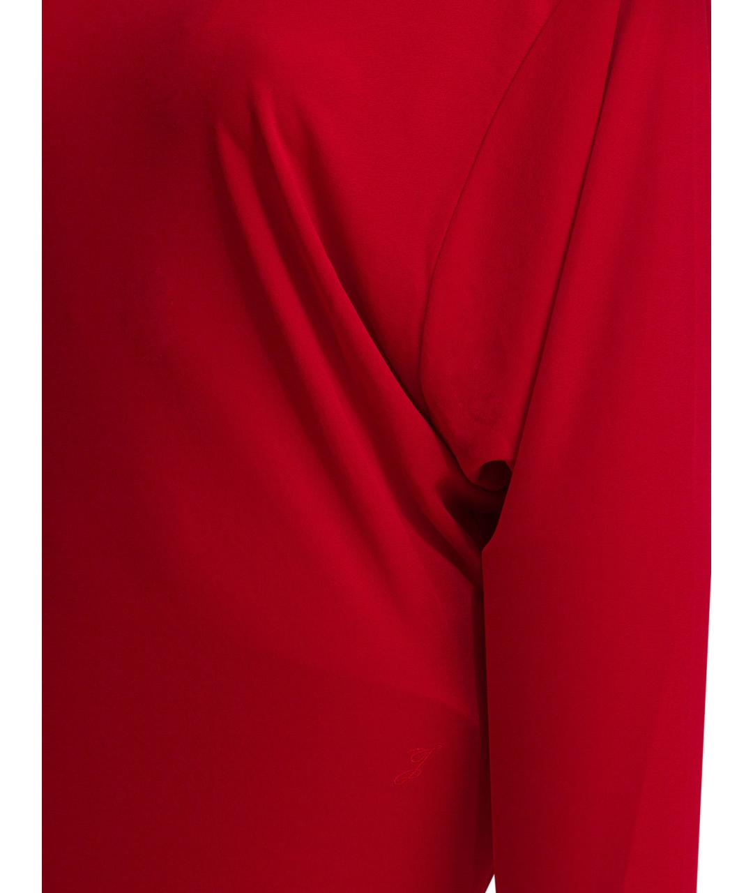 JACQUEMUS Красное вискозное повседневное платье, фото 3