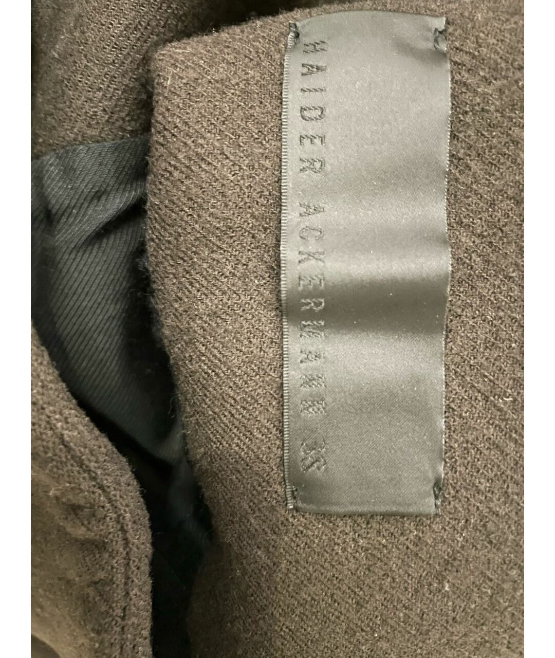 HAIDER ACKERMANN Коричневая шерстяная юбка миди, фото 3