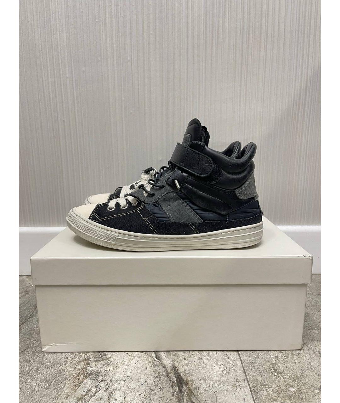 MAISON MARGIELA Черные низкие кроссовки / кеды, фото 6