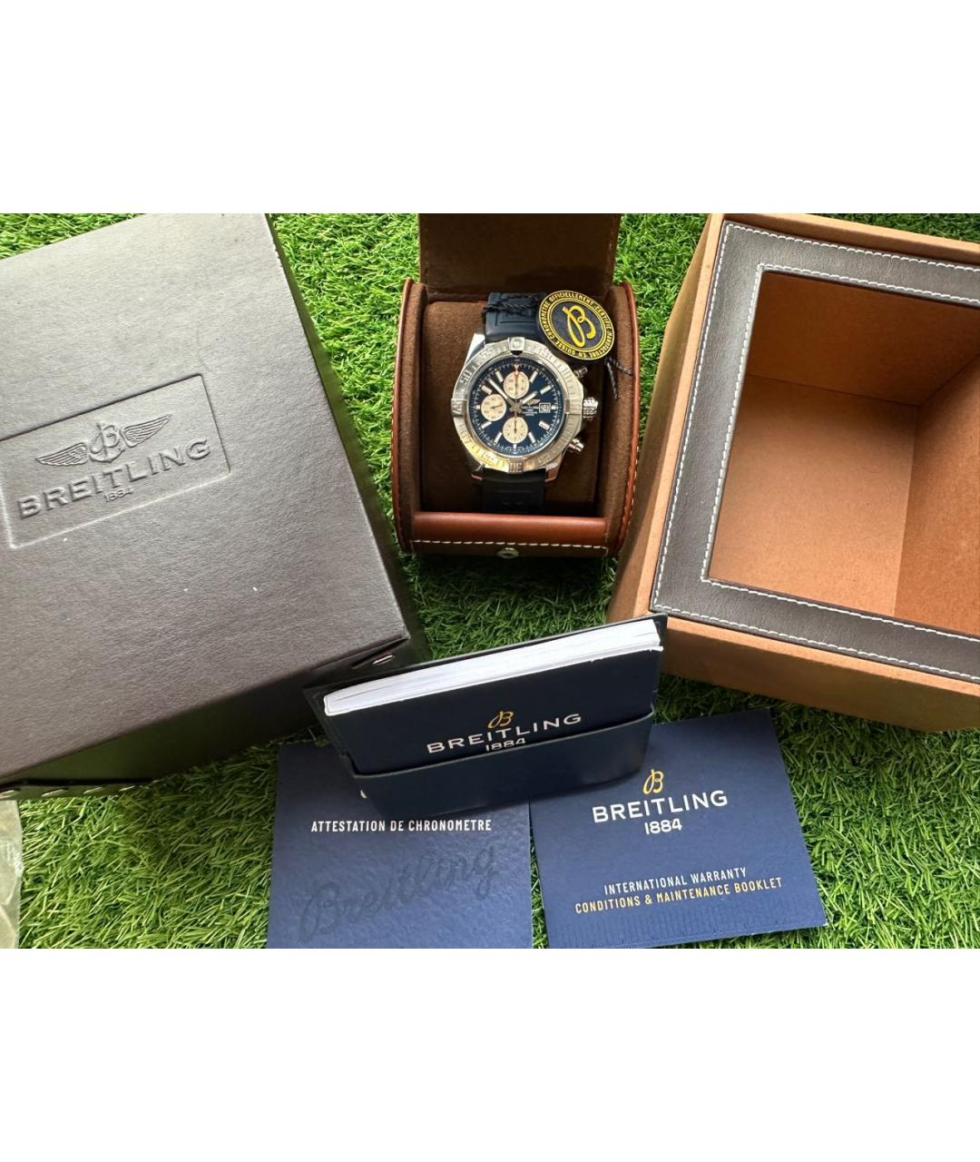 BREITLING Серебряные стальные часы, фото 4