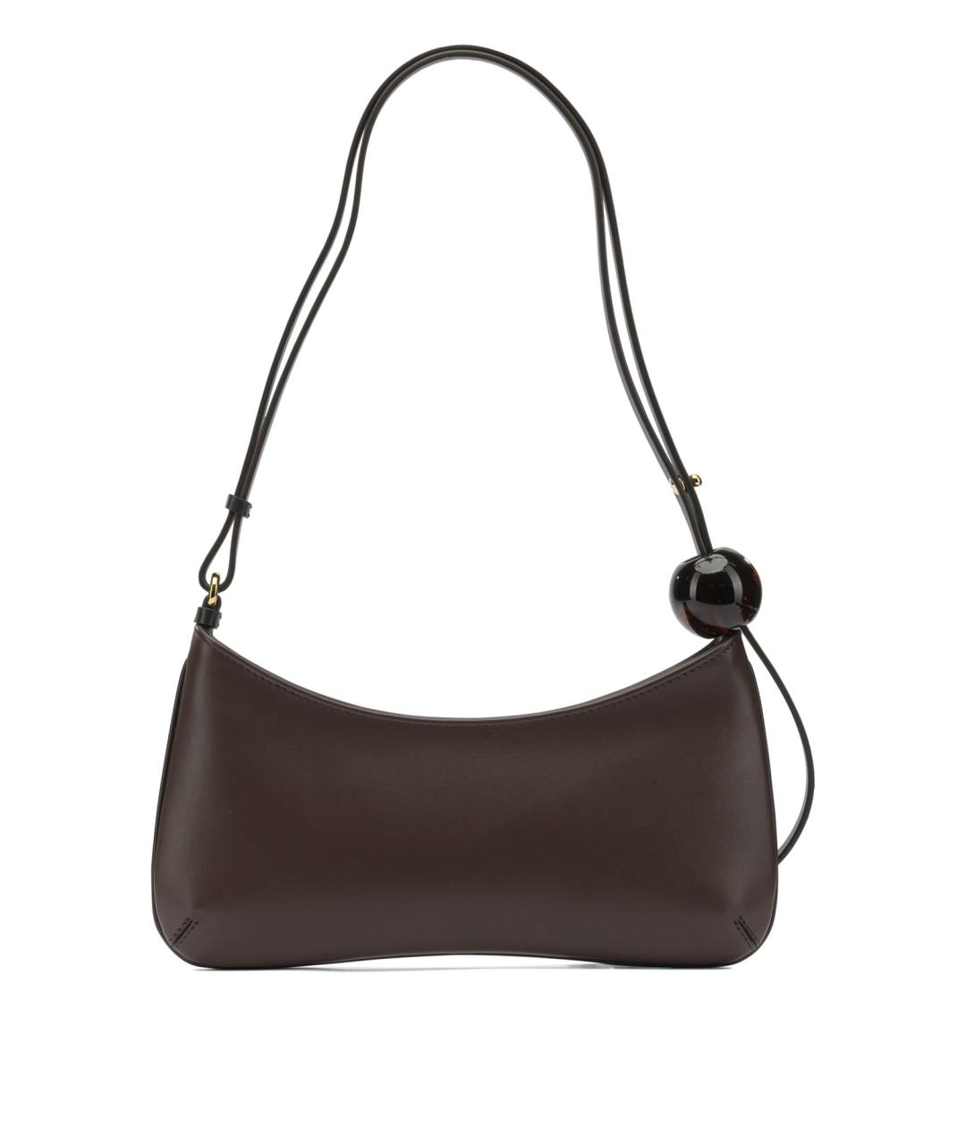 JACQUEMUS Коричневая кожаная сумка через плечо, фото 3