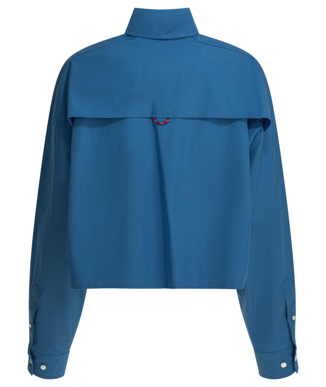 MIU MIU Синяя хлопковая рубашка, фото 2