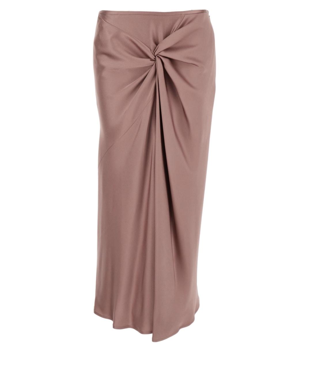 DRIES VAN NOTEN Розовая ацетатная юбка миди, фото 1