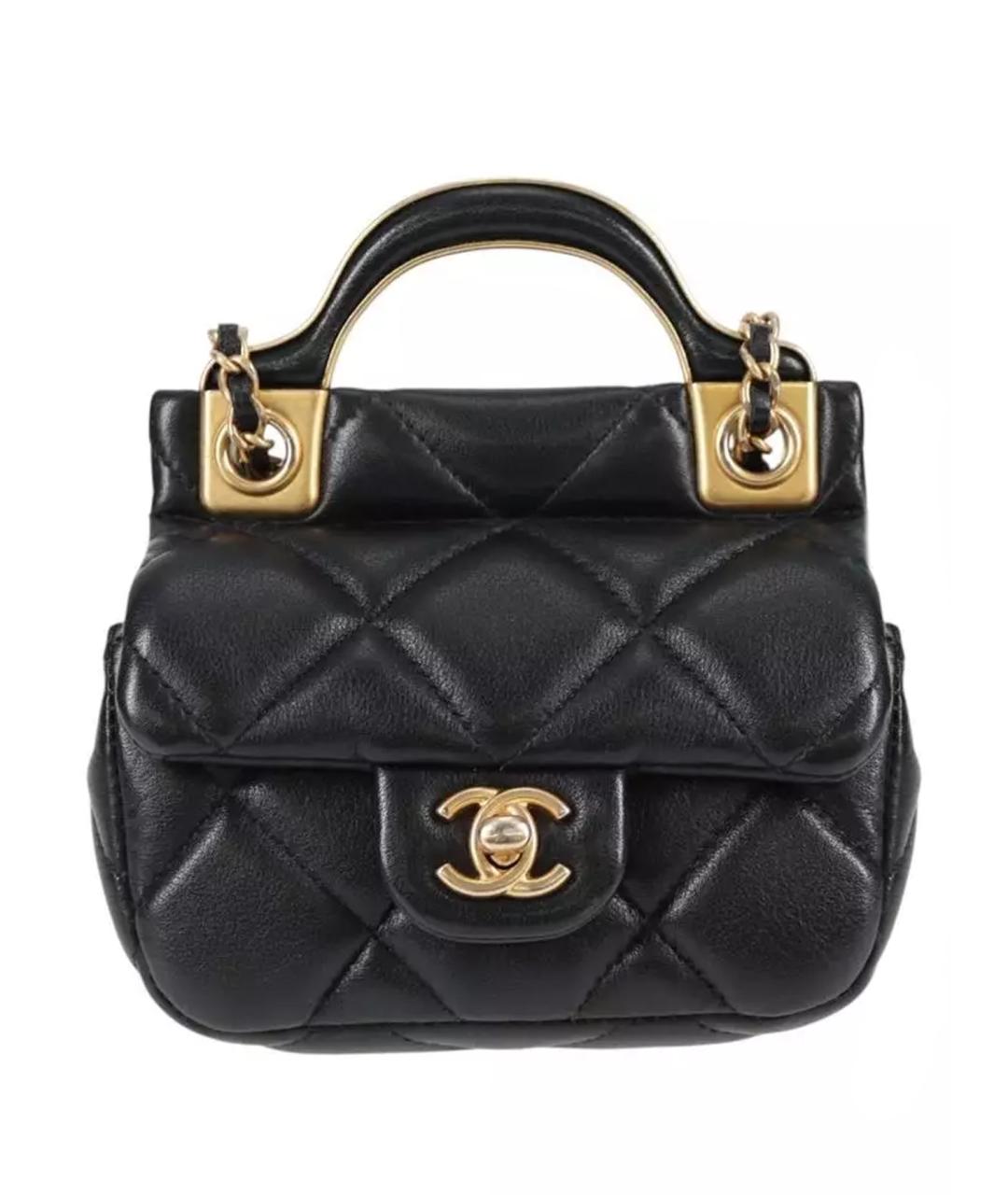 CHANEL Черная кожаная сумка через плечо, фото 1