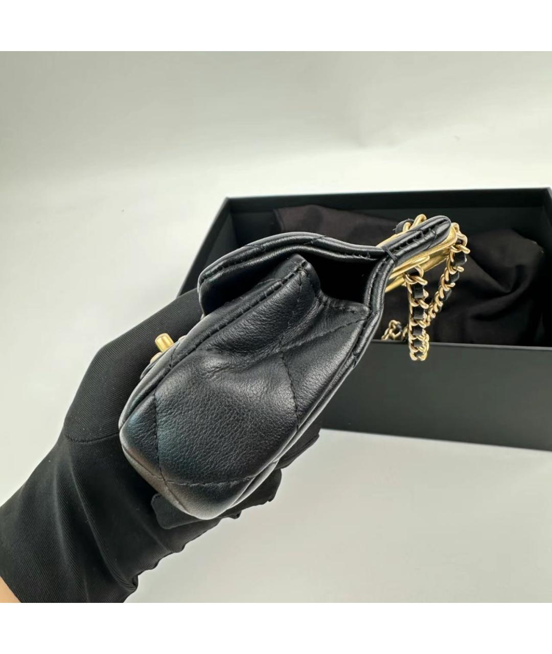 CHANEL Черная кожаная сумка через плечо, фото 6