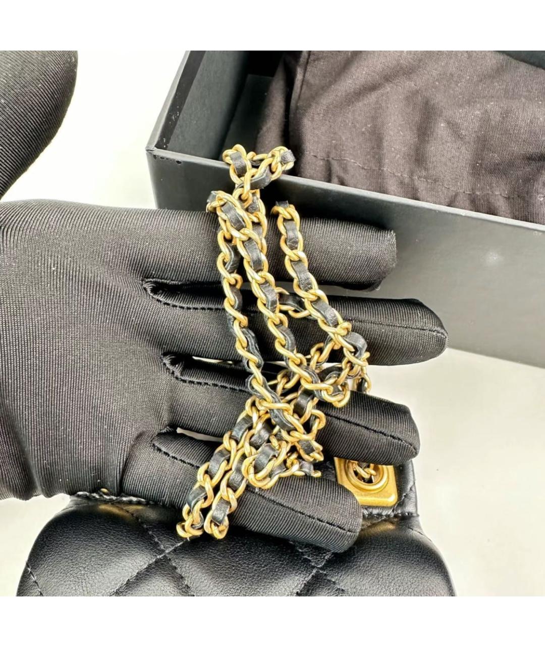 CHANEL Черная кожаная сумка через плечо, фото 2