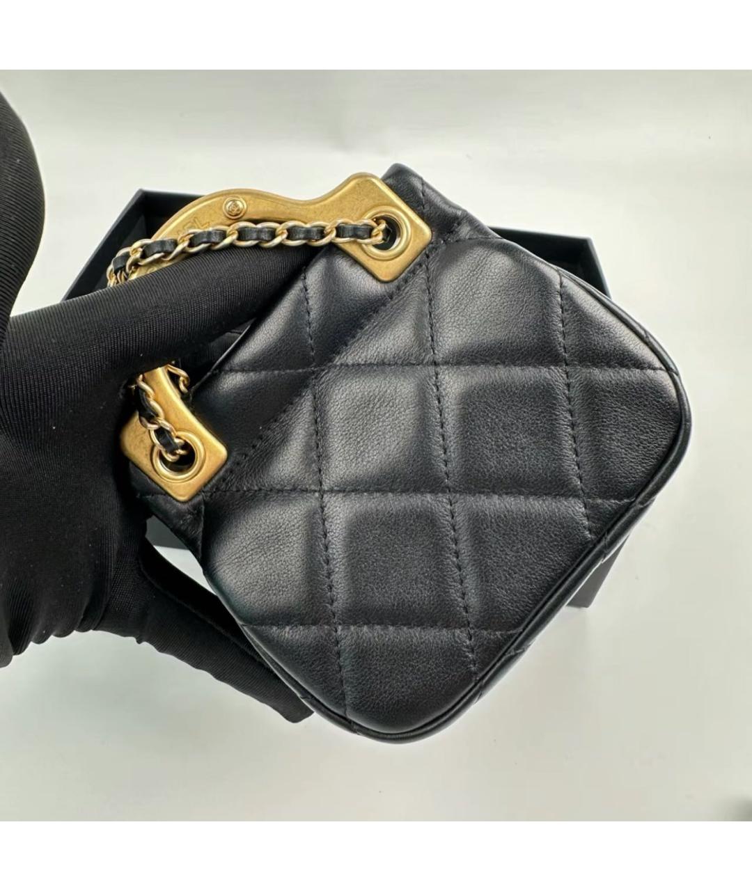 CHANEL Черная кожаная сумка через плечо, фото 3