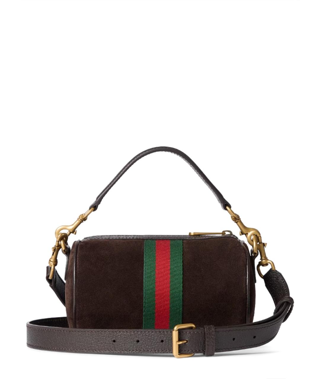 GUCCI Коричневая кожаная сумка тоут, фото 3