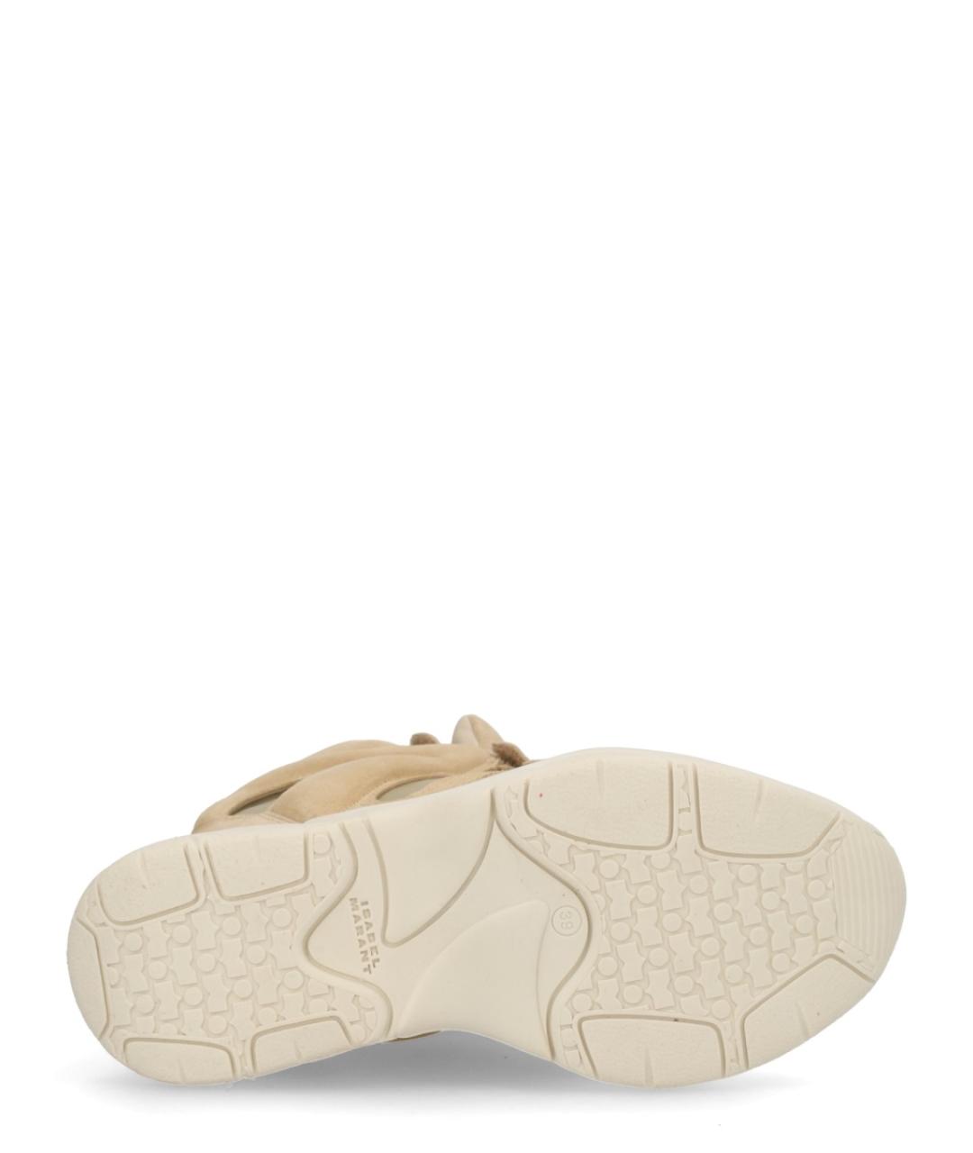 ISABEL MARANT Бежевые замшевые кроссовки, фото 5