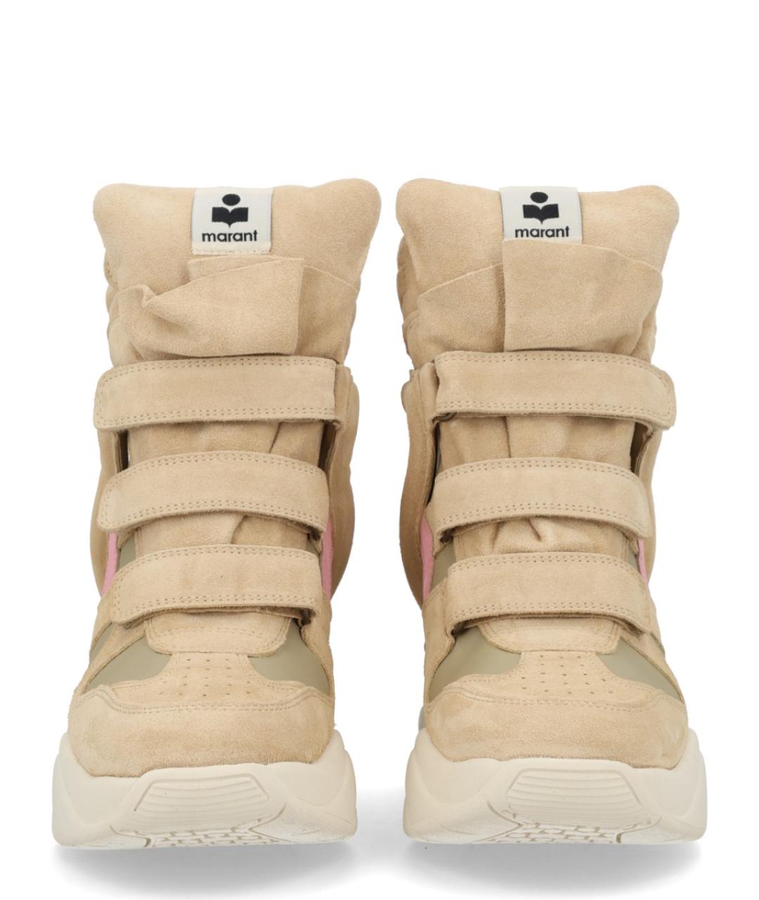 ISABEL MARANT Бежевые замшевые кроссовки, фото 3