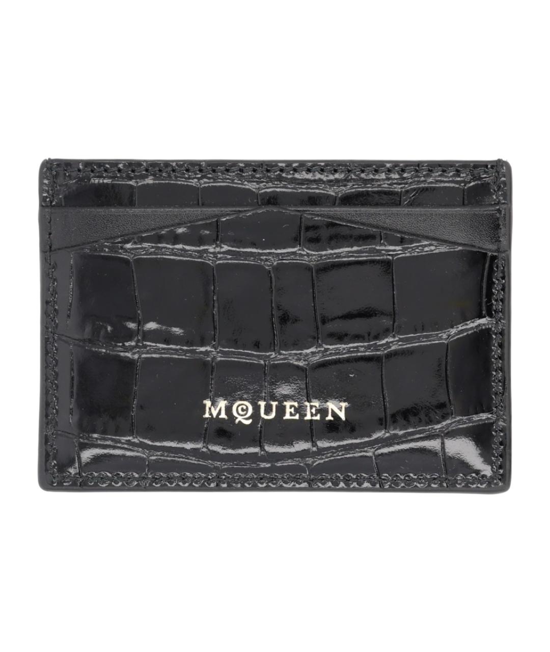 ALEXANDER MCQUEEN Черный кожаный кардхолдер, фото 2