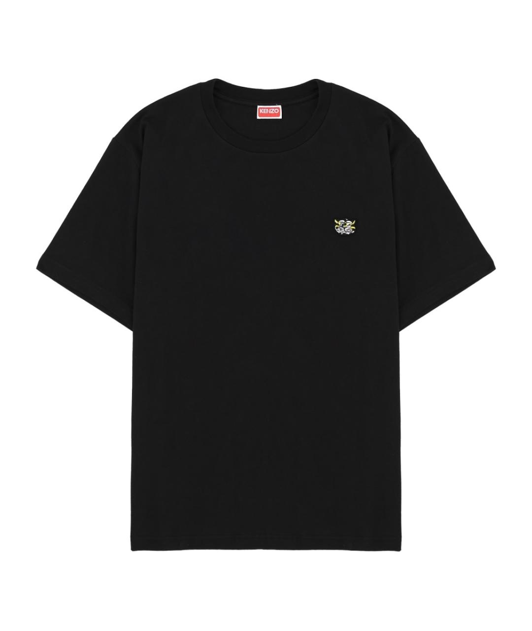 KENZO Черная хлопковая футболка, фото 1