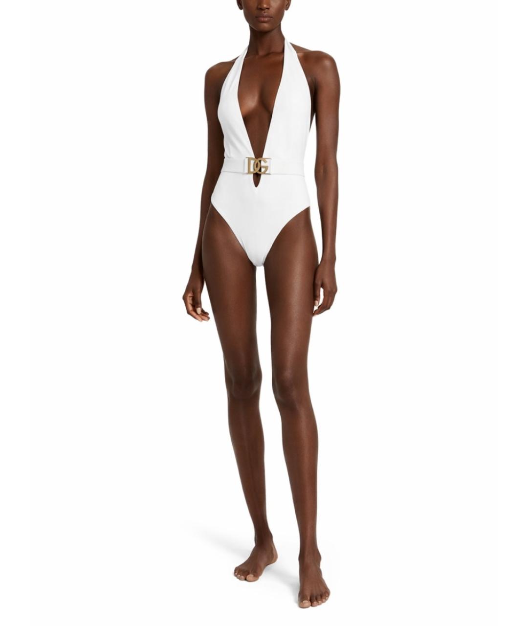 DOLCE&GABBANA Белый полиамидовый купальник, фото 2