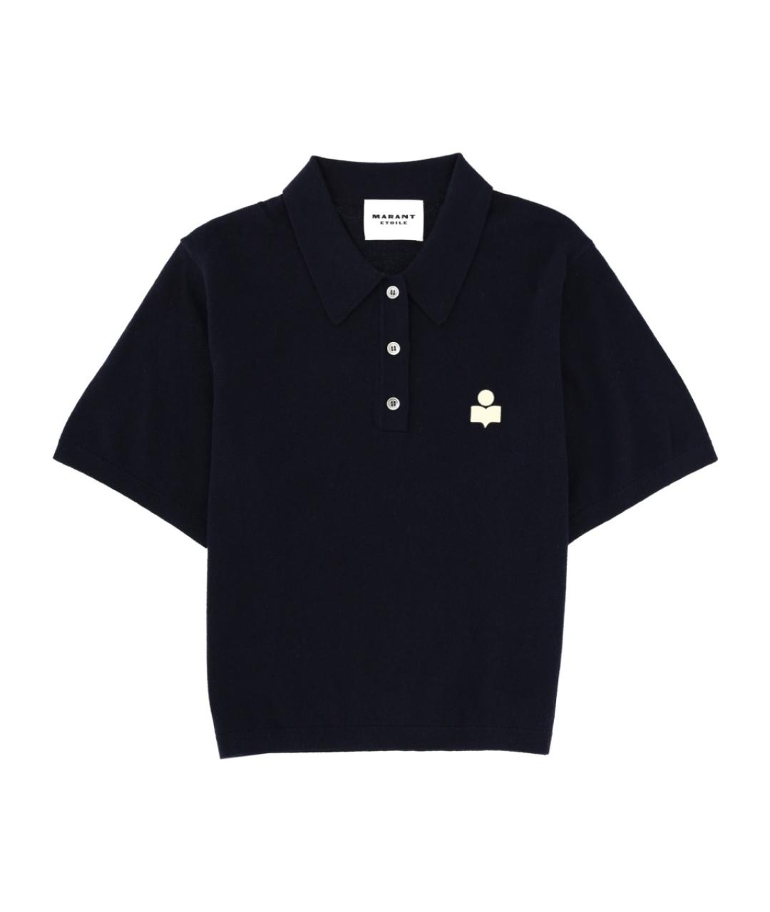 ISABEL MARANT ETOILE Темно-синяя хлопковая футболка, фото 1