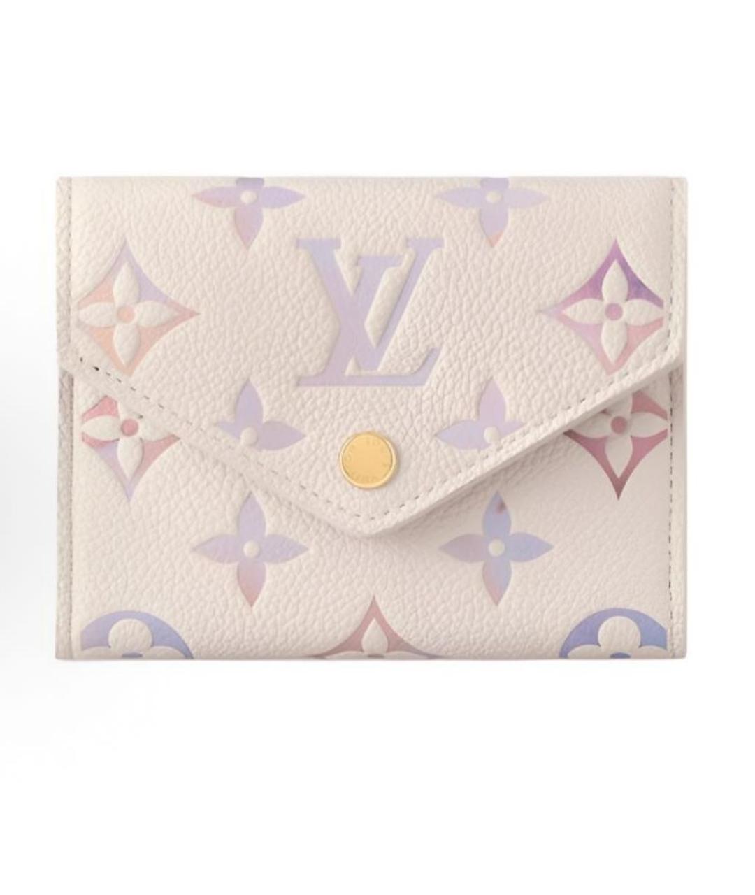 LOUIS VUITTON Белый кожаный кошелек, фото 5