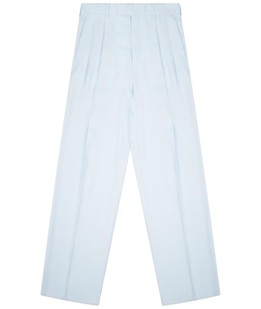 BOTTEGA VENETA Синие прямые брюки, фото 1