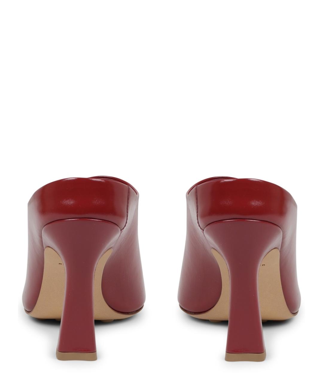 BOTTEGA VENETA Красные кожаные мюли, фото 4