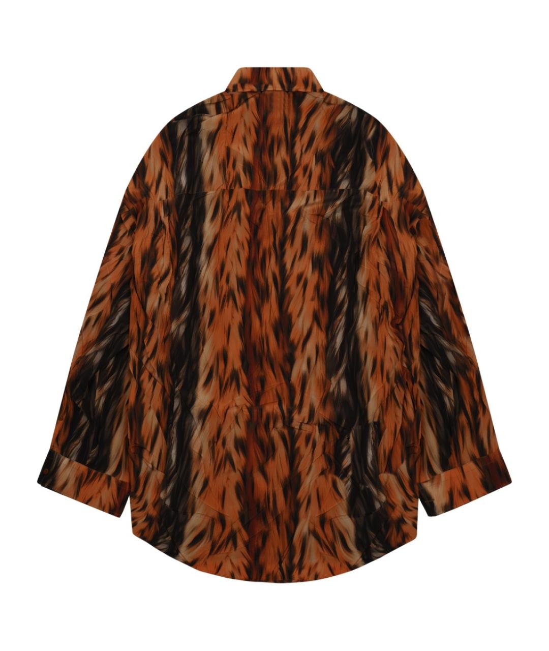 BALENCIAGA Коричневая полиэстеровая рубашка, фото 2