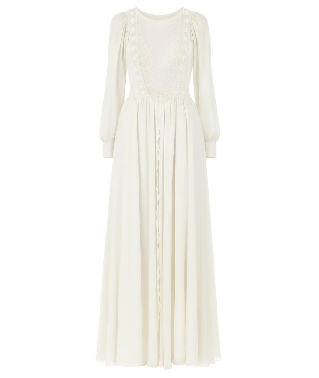 VALENTINO Белое шелковое вечернее платье, фото 1