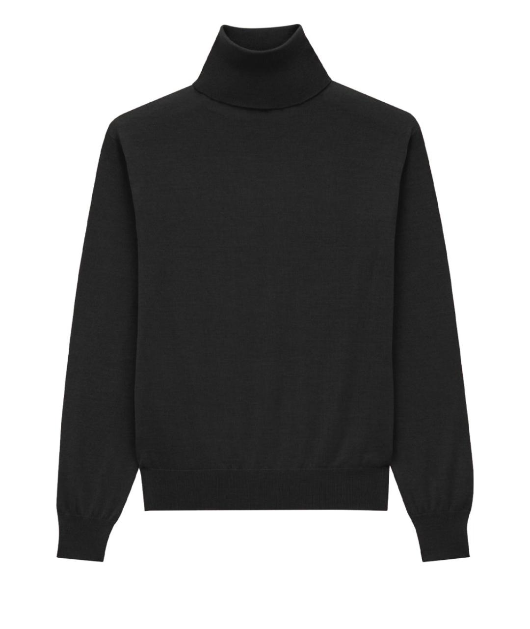 SAINT LAURENT Черный кашемировый джемпер / свитер, фото 1