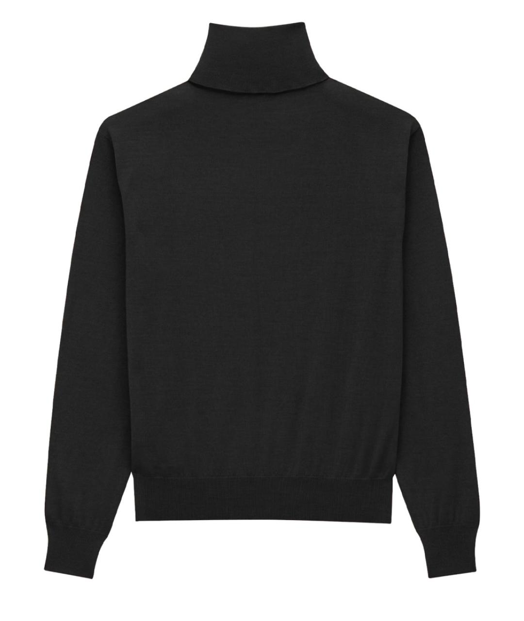 SAINT LAURENT Черный кашемировый джемпер / свитер, фото 2