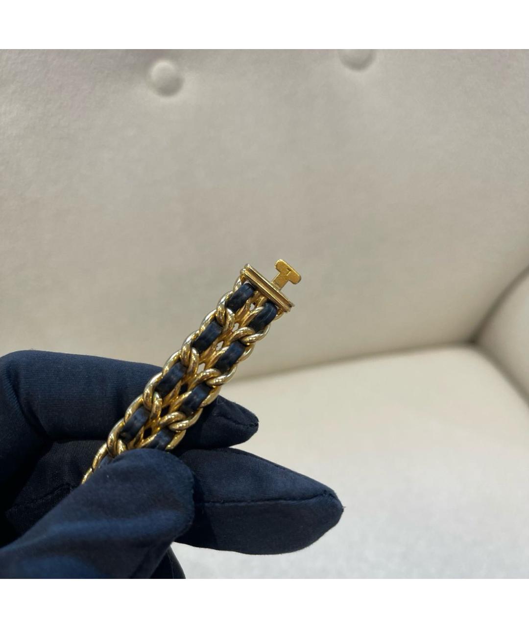 CHANEL Черные кожаные часы, фото 5